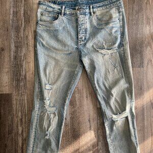 Ksubi Slim Fit Distressed Jeans